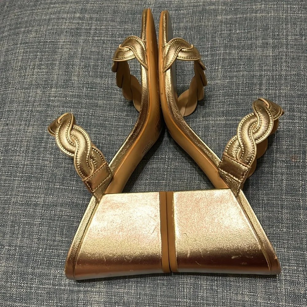 Stuart Weitzman, Twistie 75 Block Heel Slide Sandal, US 7, NWOT